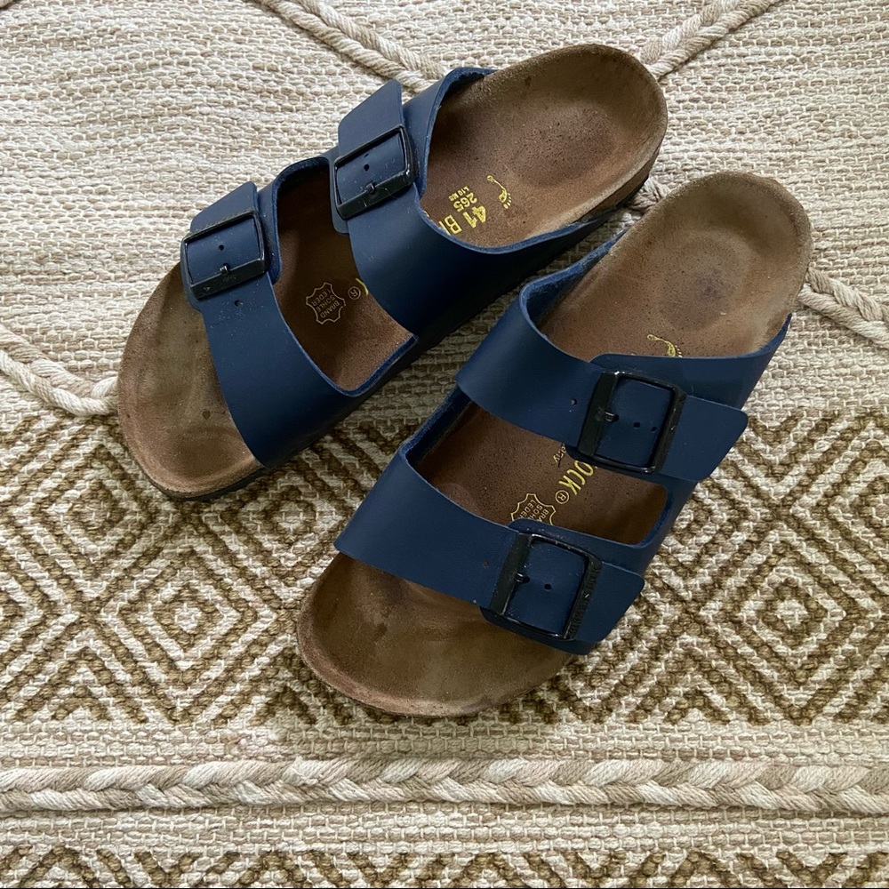 Birkenstock arizona birko-flor sandals in blue - Picture 8 of 12